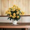 12-Pack: Yellow Mum Bush with 33 Lifelike Silk Flowers & Foliage - Ideal for Bouquets, Floral Arrangements, Home Decor & Seasonal Displays - Floral Home by Artificial Flowers